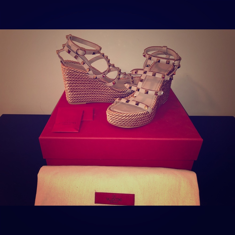 Valentino rockstud wedges